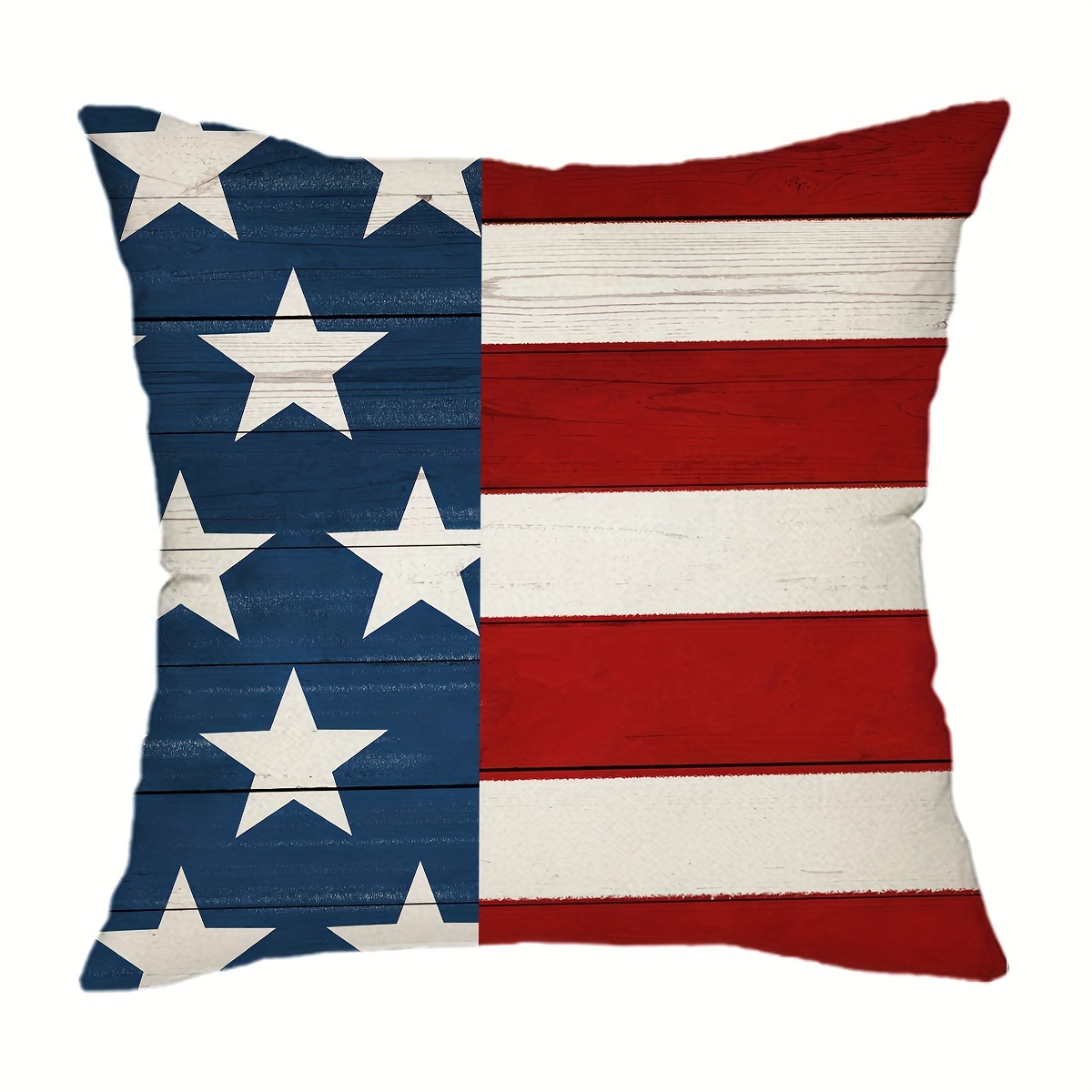 TEMU 1 Decorative Pillow Cover Featuring Flag Stars, Perfect For Home Decor On . This Is Suitable For Sofas And Couches And Does Not The Pillow Insert.