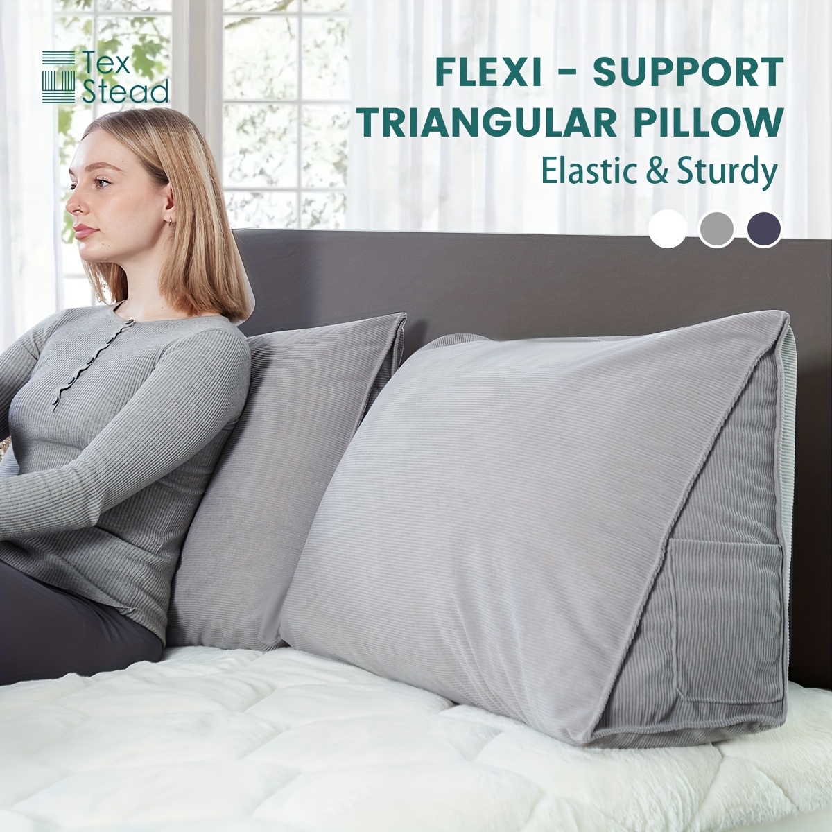 Cuscino Cuneo ZYHJAUP Versatile Cuscino Da Lettura A Triangolo