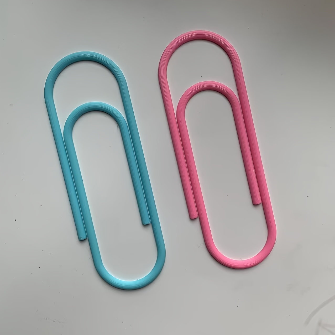 Image of 2pcs Jumbo Size Paper Clip Bookmarks | Large Size 14.5cm Plastic, Optional, Cute And Colorful, Ideal For And Students, Worrying About Losing Bookmarks!