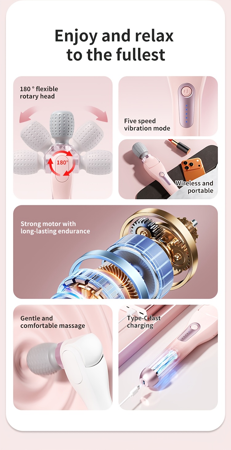 electric handheld massager with a 90 rotating massage head suitable for neck back legs and full   to carry its a perfect gift for   Product details 2