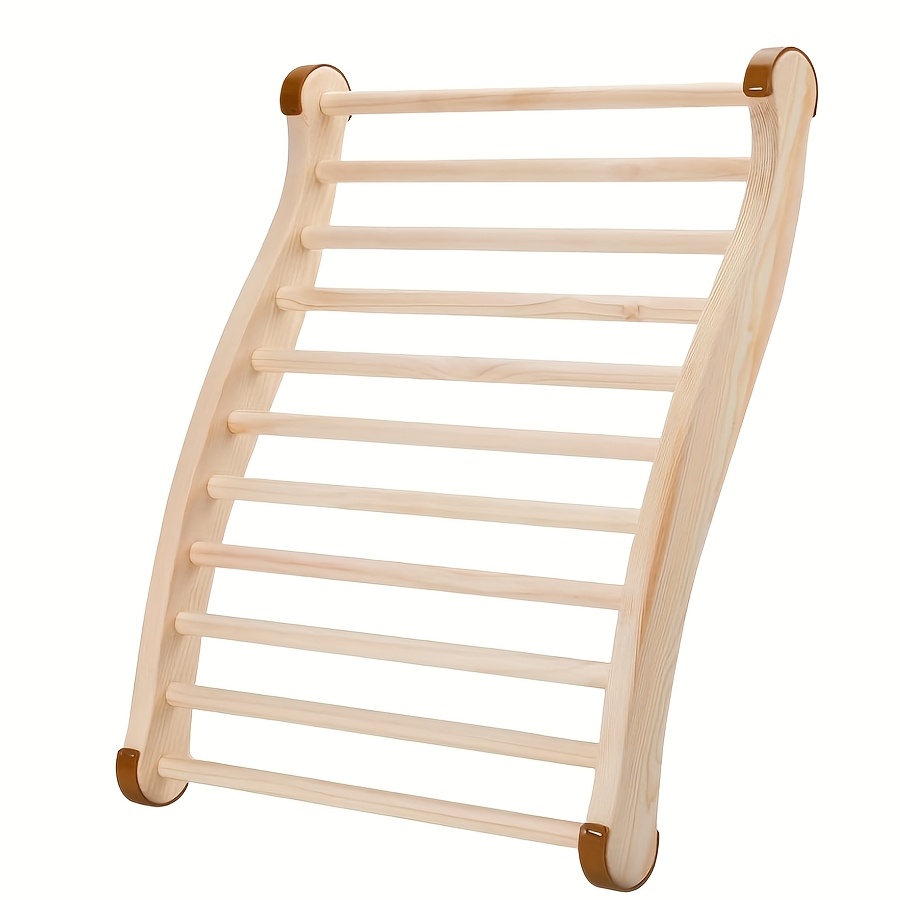 Image of 1pc Sauna Backrest Sauna Accessories Wooden Slip- Non-toxic Comfortable Design Sauna Chair With Back, Sauna Accessories For Any Or