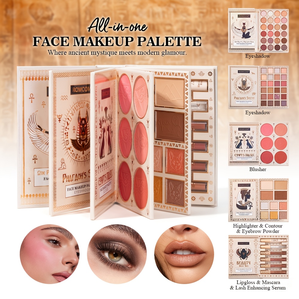 64 color book style foldable makeup palette combining eyeshadow blush highlighter contour lip gloss and mascara in one convenient   and a   for gifting