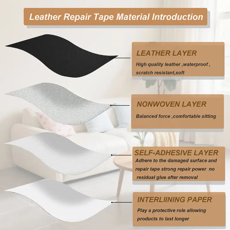 17 In. X 79 In. Dark Brown Self Adhesive Leather Repair Patch For Couches Furniture Car Seats Cabinets And Wall Dbcg9396 - Foto 1