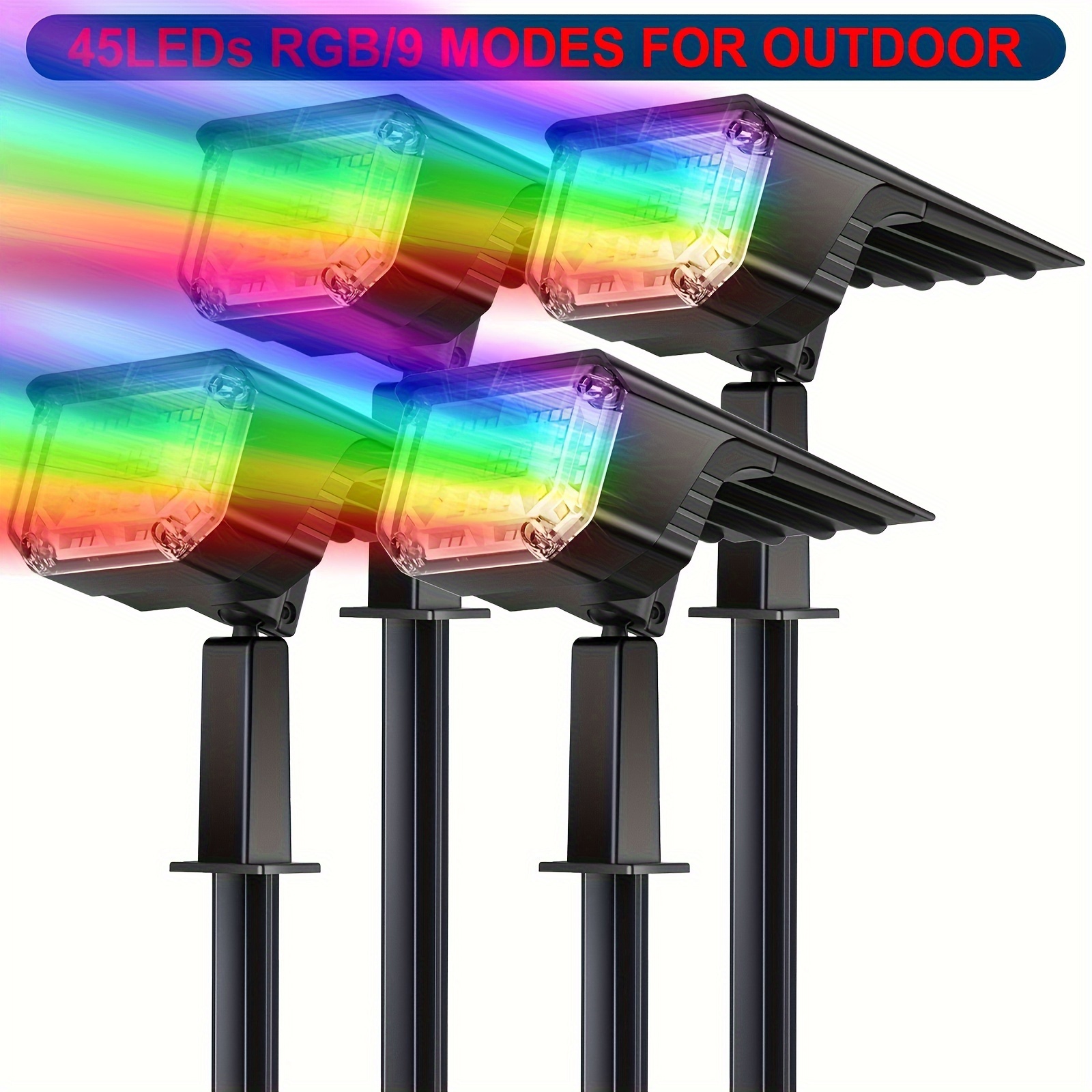 

(rgb -) 4 Pcs , 45pcs Super Led , 9 , Suitable For , , , Halloween, Christmas Decoration