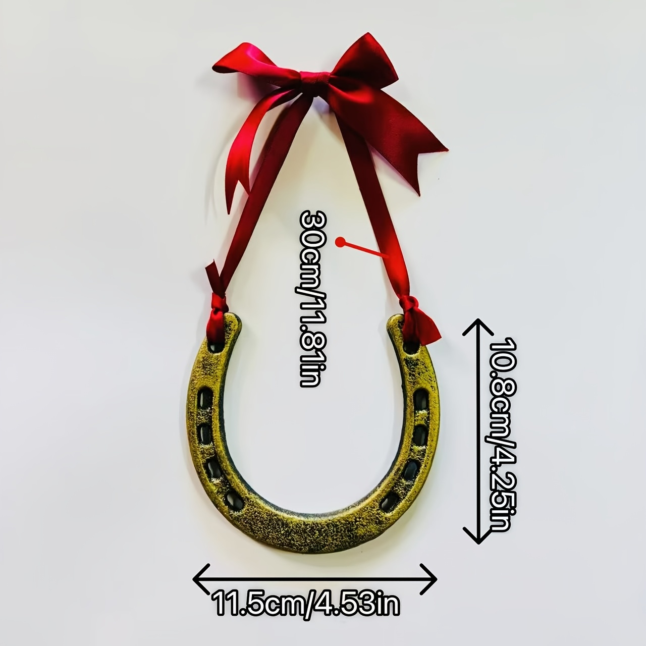 TEMU 1 Fer de Cheval Vintage en Fonte | Décoration Murale et de Porte avec Décoratif, Idéal pour Mariage, Noël, Cadeaux de Pendaison de Crémaillère