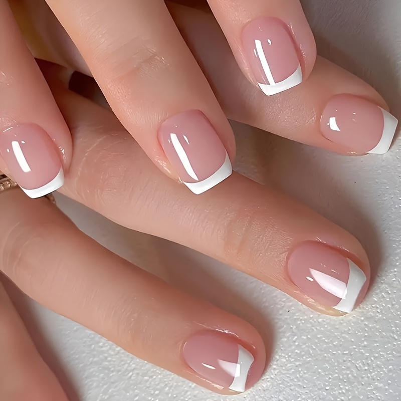 

24pcs Set Of -on In - French Tip , Full False For &