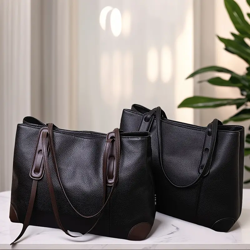 elegant womens tote bag large capacity shoulder bag with detachable strap zipper closure and for work everyday use everyday tote bag minimalist shoulder bag sleek Product details 0