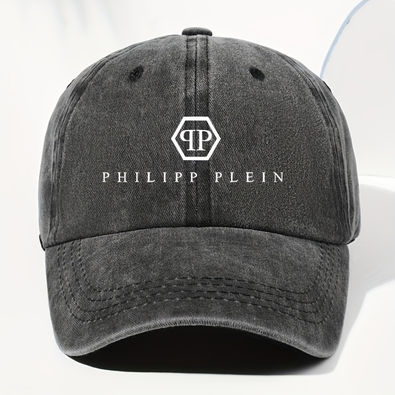 

Qp Fashion Printed Baseball Cap, Philipp Plein Vintage Dad Hat, Outdoor Casual Fishing Sun Hat