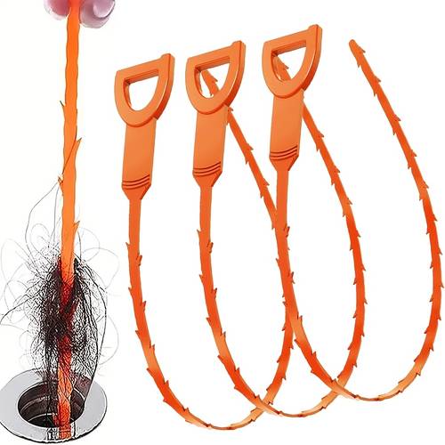 1pc plastic u shaped pipe unclogger sewer drainage unclogging hook hair garbage remover tool for bathroom toilet