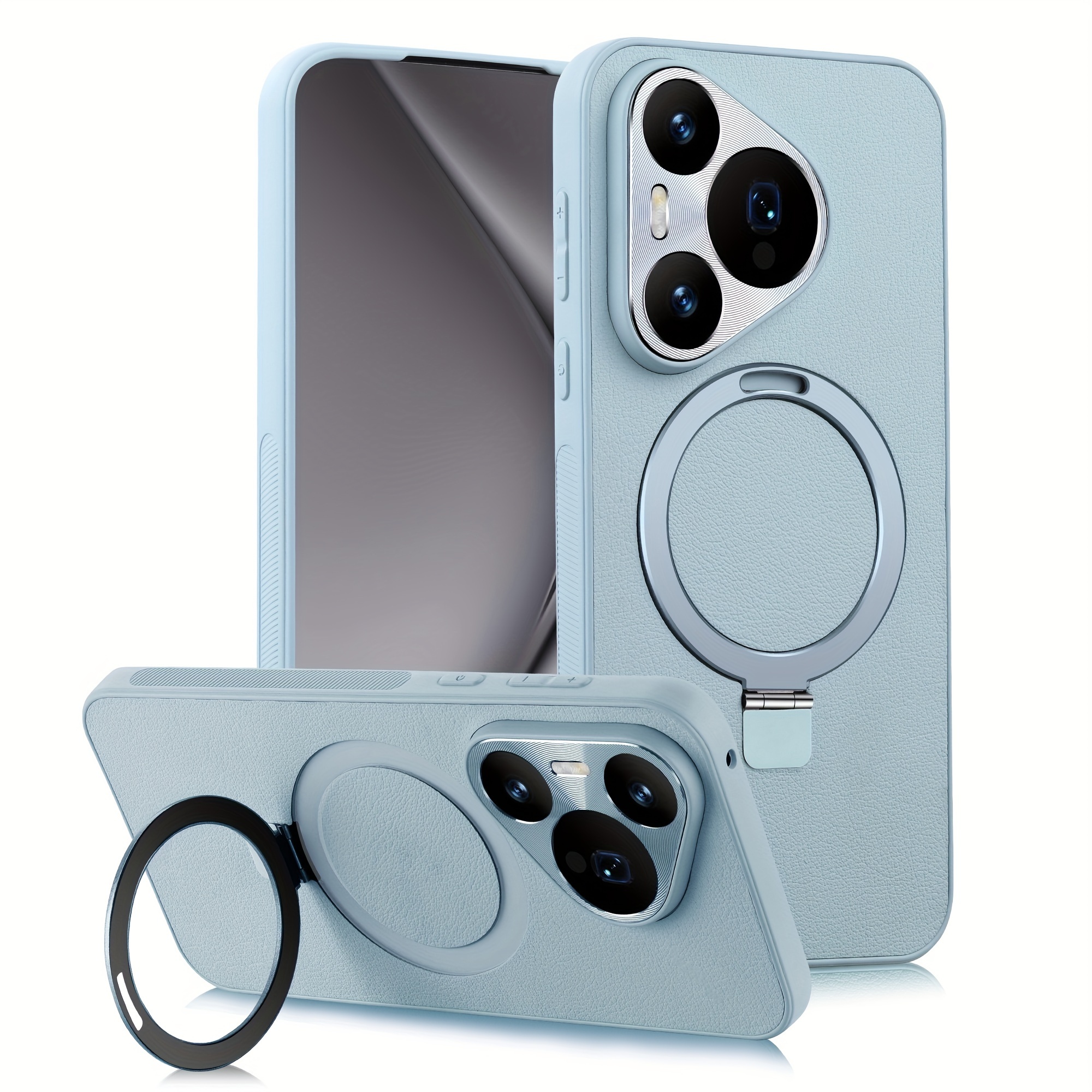 1 étui en cuir pour Huawei P70/P70Pro, protection complète avec support, support magnétique puissant, chargement sans fil, cadeaux pour amis, anniversaire_voghion.com