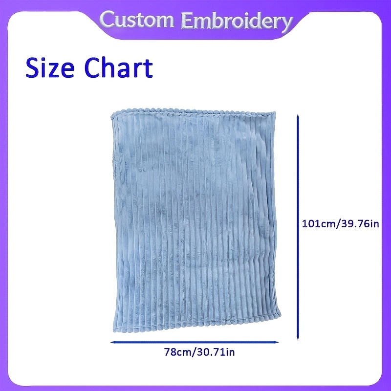 Custom Embroidered Name Flannel Blanket