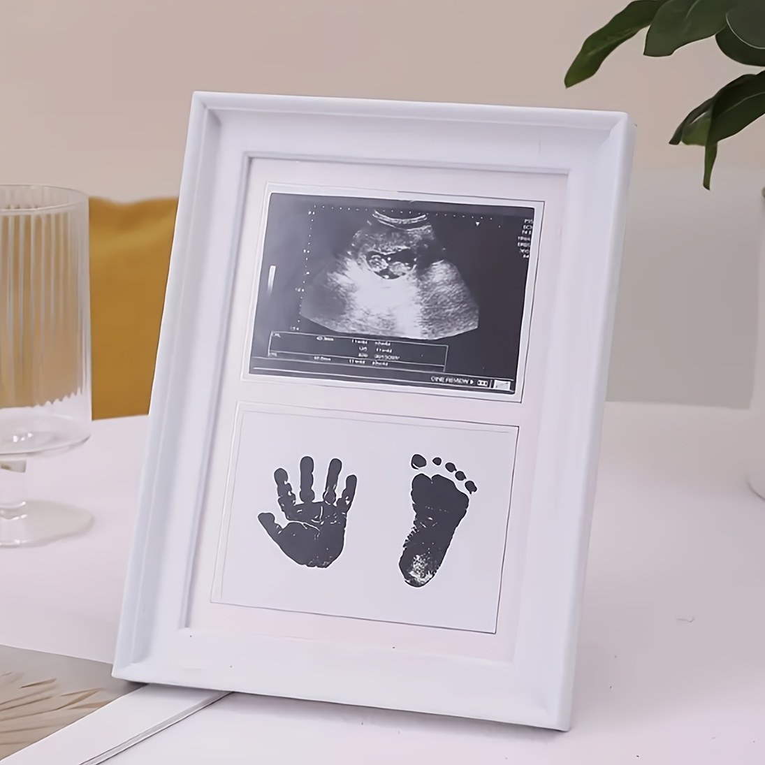 

1pc Ultrasound Hand And Foot Printing Frame, Handprint & Footprint Ink Pad Diy Souvenir Photo Frame