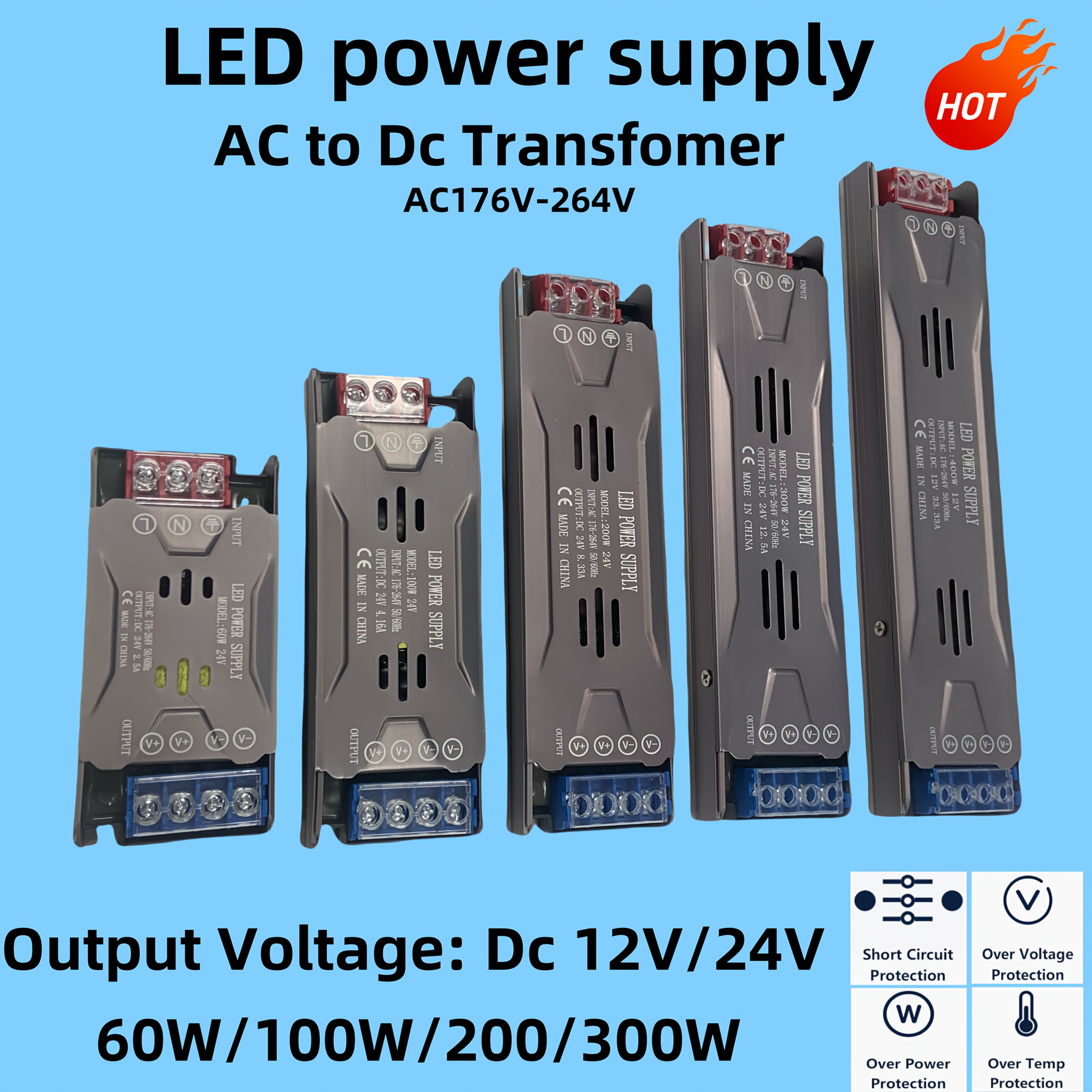 24V 3A Power Supply Adapter - COLM AC 100V-240V To DC 24 Volt 3 Amp 72W