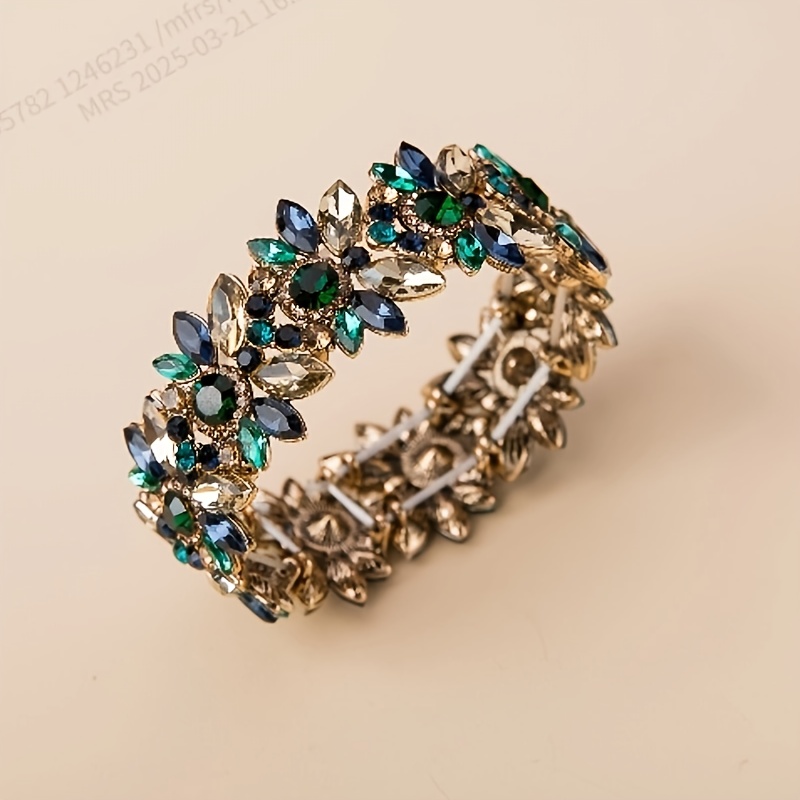 TEMU A Fashionable And Unique Handmade Full- Elastic Bracelet, Featuring A Simple And Elegant Design Suitable For Ladies, Following European And