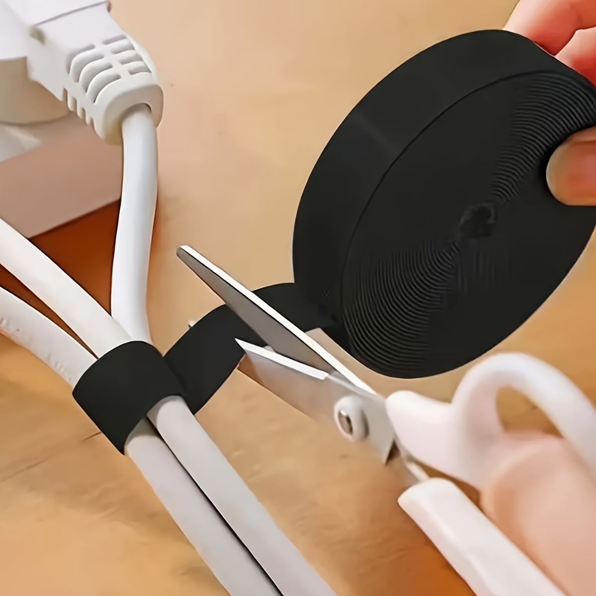 1 Roll of Durable Nylon Cable Ties - Reusable & Waterproof, 0.47in Wide, Adjustable Length - Perfect for Organizing Electrical Cables on Power Strips, Cord Holder