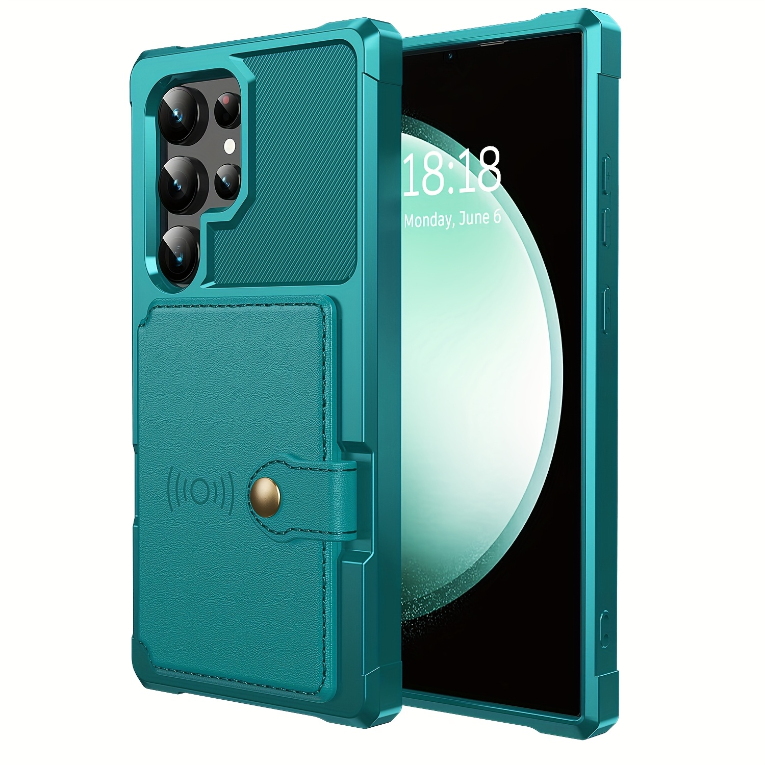 TEMU Phone Case - Suitable For S25 Ultra Phone Case With Card Holder And Coin Storage, Creative Car Magnetic Galaxy S24 Protective Cover Anti-fall
