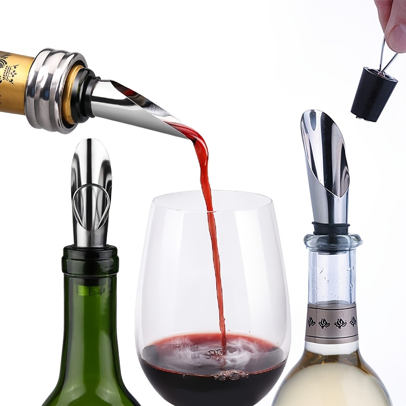 5件套酒桶风格开瓶器套装 - 包括开瓶器、铝箔切割器、倒酒器、滴漏环和塞子 - 完美适用于厨房和餐厅使用 详情 5