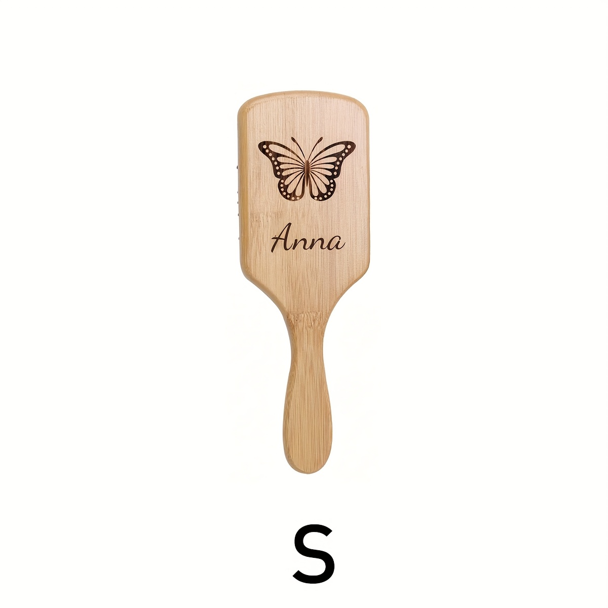 TEMU Personalized Name Comb, Wooden Airbag Hair Brush, Custom Detangler Brush, Tailored Airbag Comb Gifts For Birthdays, Bridesmaids, Valentine's Day, , , Couples, Bedroom Use