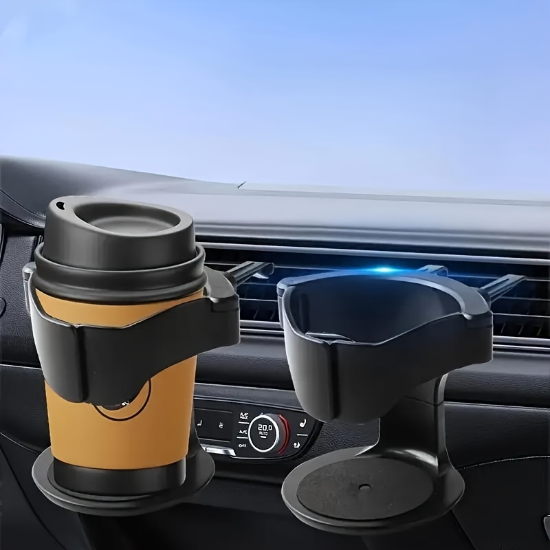 universal car cup holder with handle made of abs material a ventilated convenient and safe beverage holder suitable for cars and trucks no batteries required