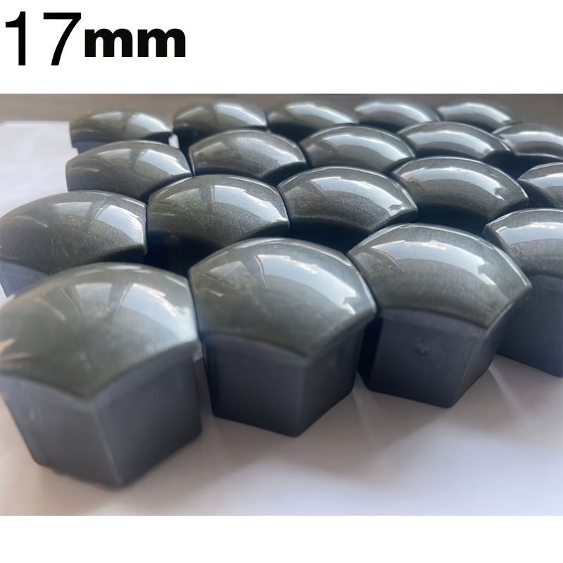 TEMU 20pz Copri Dadi in Plastica da 17mm con Interno Esagonale e Clip di Rimozione - Antipolvere per Bulloni di Ruota Durevoli per Protezione Esterna