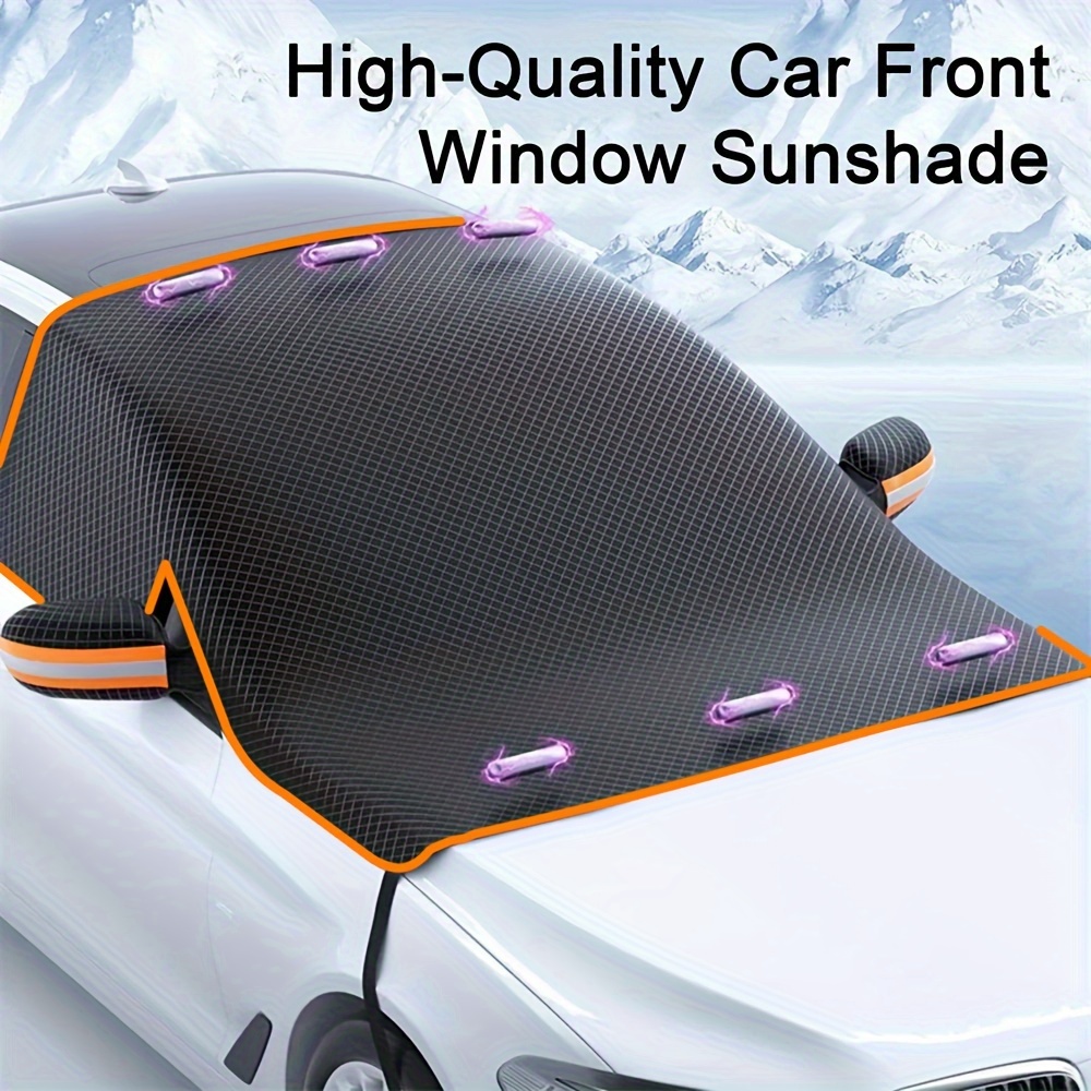 

Car Windshield Sunshade, Uv Protection Polyester Cover, Heat Insulation Sun Blocker For All , Snow Protector