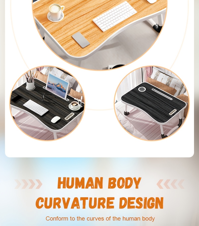 Extra Large Portable Laptop Folding Desk - Study Table, Sturdy and Durable, Ideal for Reading, Writing, and Eating on Beds, Sofas, and Floors. Multi-functional Tray Stand, Bed Table, Laptop Desk, No Assembly Required, Perfect Holiday Gift