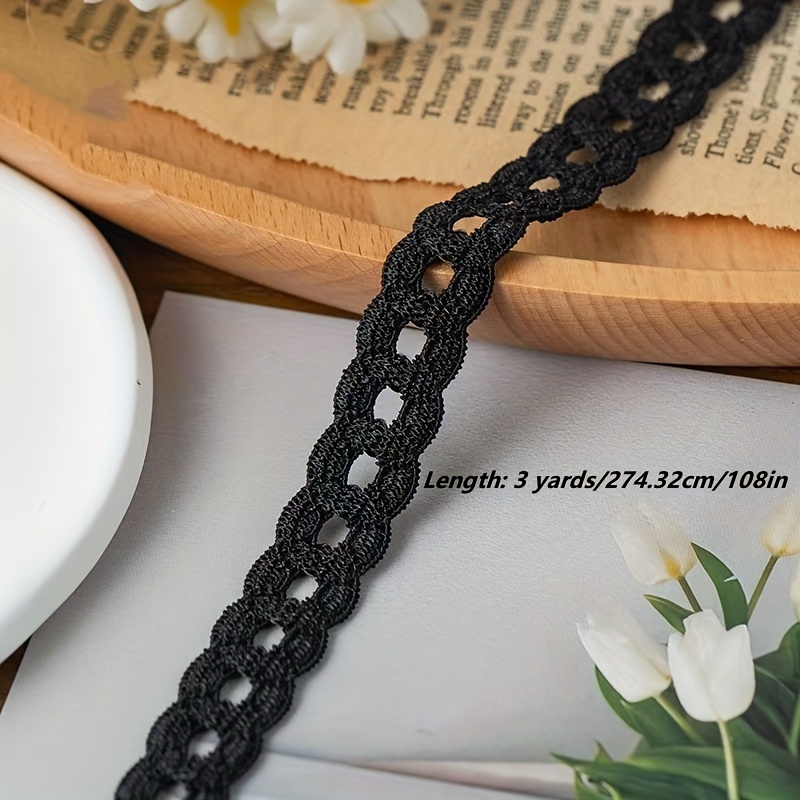 E-shop 3 Yards Wellenmuster Elastikband – Dehnbares Band für Unterwäsche-Träger, Kleidungsdekoration, Heimwerker-Zubehör, DIY-Nähzubehör, Dekorative