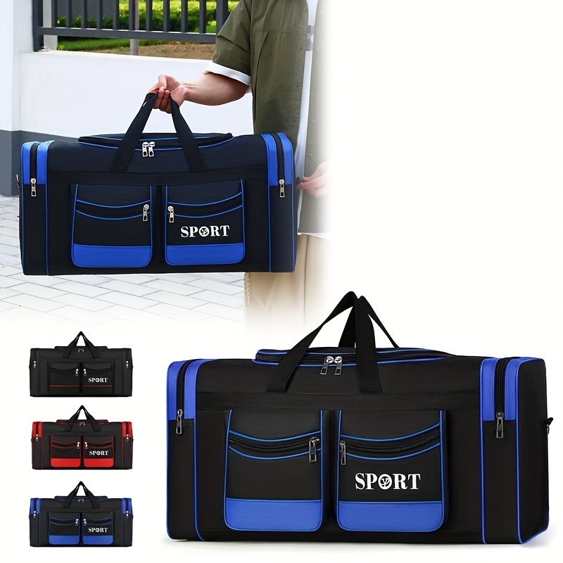 a large capacity unisex travel bag made nylon fabric a color - Temu