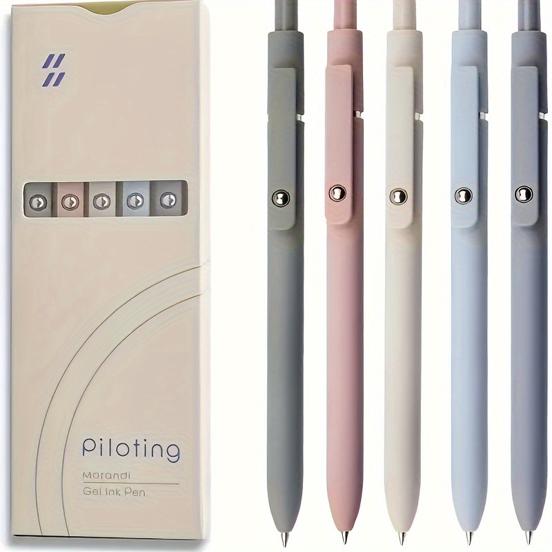 

Morandi 5pcs Gel Pen Set - Quick-dry, Non-toxic Ink For Smooth - Home, School, Or Office