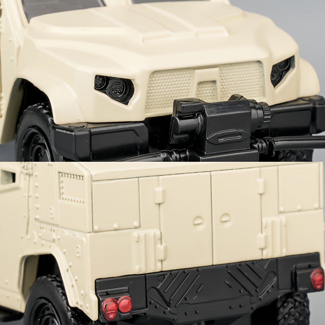 RMZCITY 1:36 Scale JLTV Armored Police Car Model - Durable Zinc Alloy Die-Cast, Pull Back Action, Available in Army Green/Ivory/Black - Ideal Birthday Gift for Boys and Girls