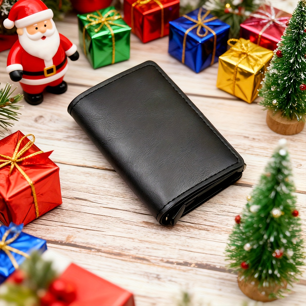 1   mens wallet carbon fiber card holder automatic   up aluminum alloy 6 colors rfid blocking pu leather anti theft card case anti demagnetization   christmas gift black 7