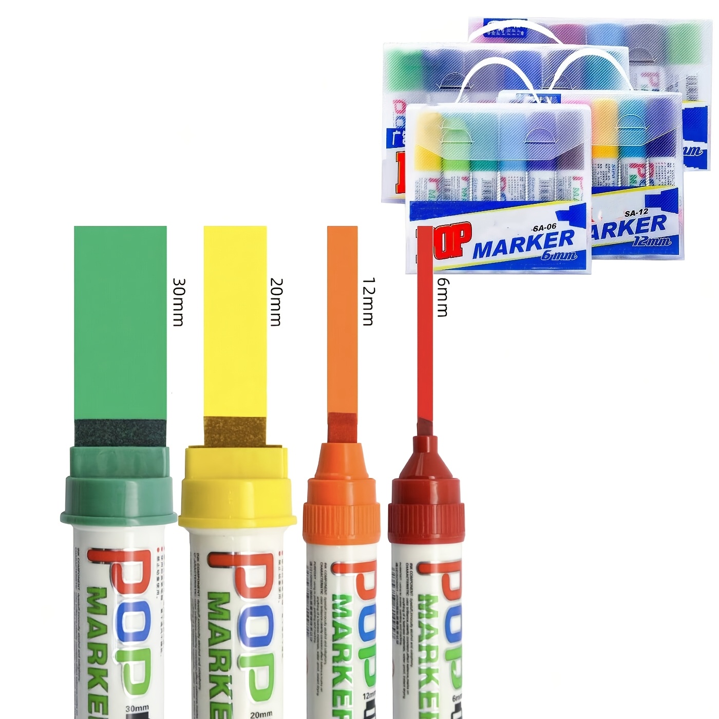 

1 Set Point Oil-based Poster Marker Pen, 30mm Wide Tip, Permanent Marking For Office And Design Use