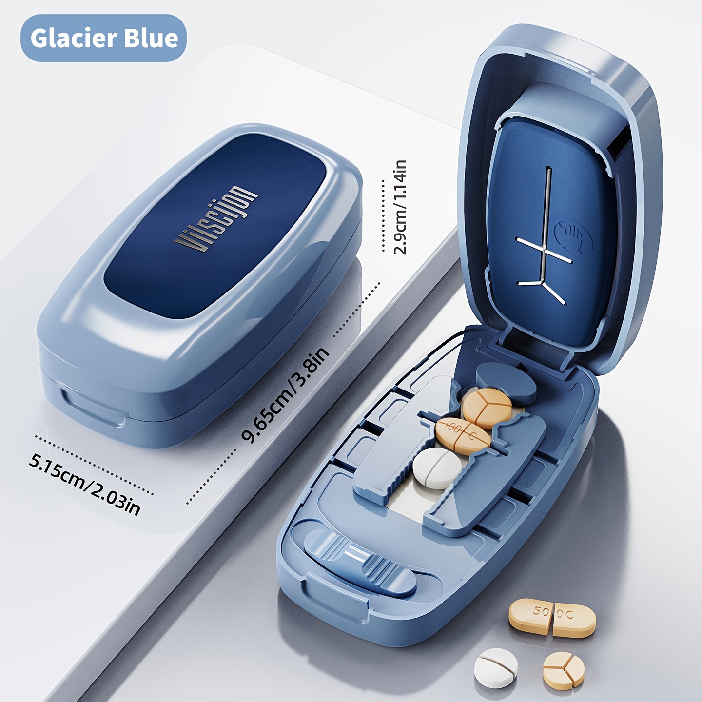 Portable Pill Splitter, One-half Precision Tablet Cutter, Thirds And Fourths Divider, Youjiale Medication Splitting And Cutting Tool