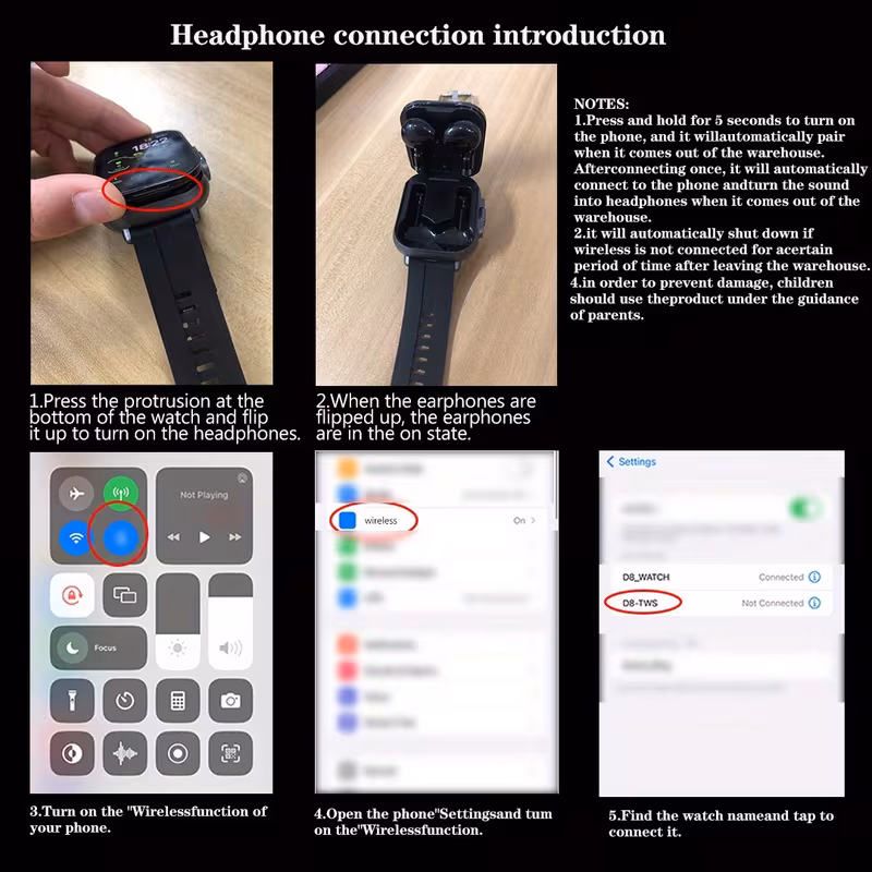 2 in 1 smartwatch and wireless earbuds for men featuring music control and sports with activity Product details 2