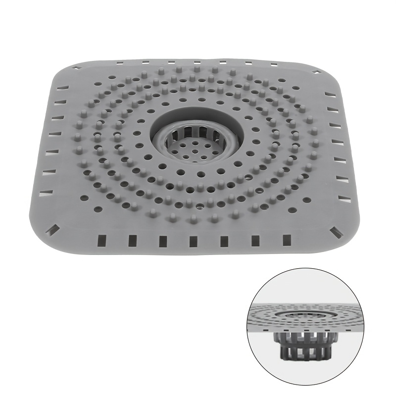 1pc Of Anti-clogging Floor Drain Cover, Hair Filter Screen, Bathroom Drain Mat
