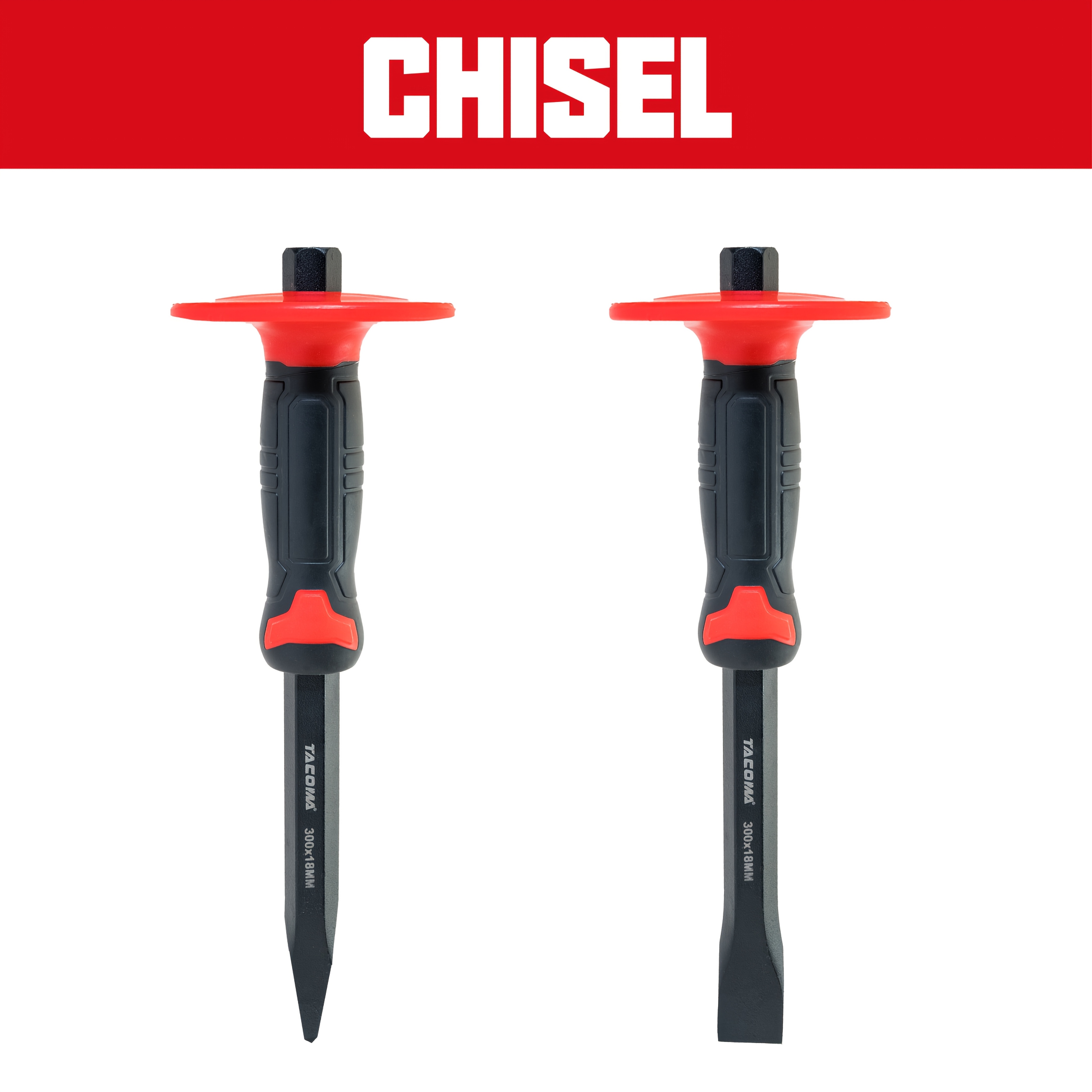 Rock Pick Tool 2-Piece Masonry Chisel Set With Hand Guard - 75mm & 50mm ...