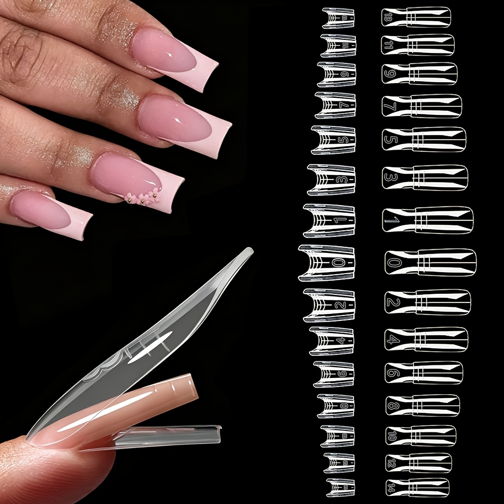 60pcs and 180pcs Short Square Quick Nail Extension Molds