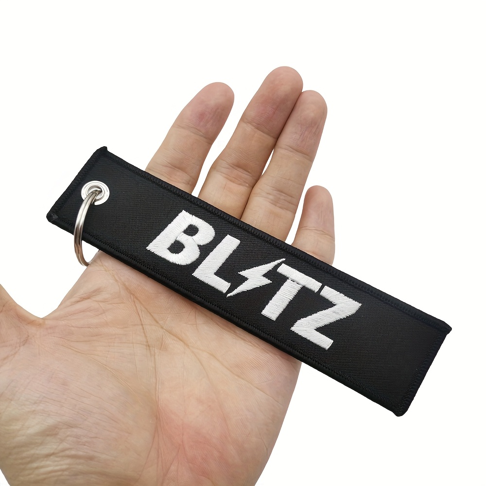 jdmレーシングスタイル スローガン キーリング 車用 刺繍入り