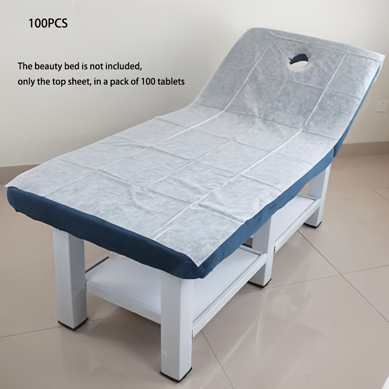 Image of 100pcs Disposable Massage Table Sheets X 74.8 Inches, Faceless Non-woven Fabric - Soft And Durable Table Covers Spa, Massage Tables, Tattooing, Waxing Stations