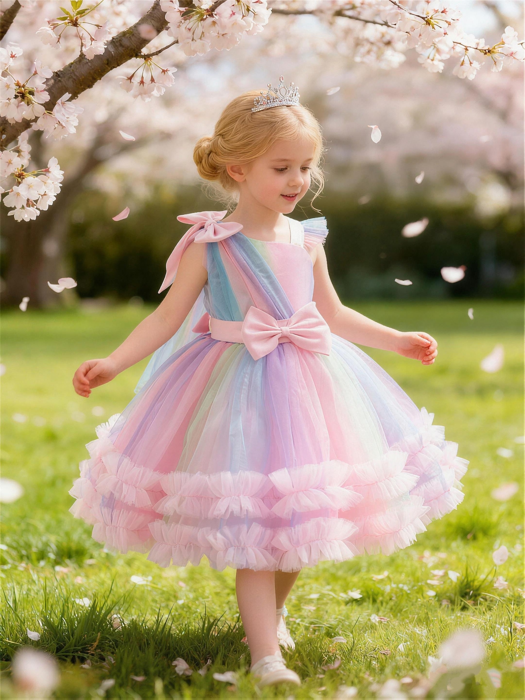 green emerald velvet dress Rainbow Fairy Dress & Wings Size 3-4 main image 0