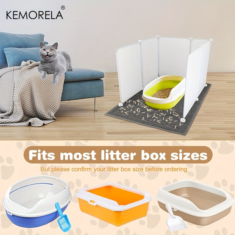 Pvc Cat Litter Box Guard Mat Extra Large Temu