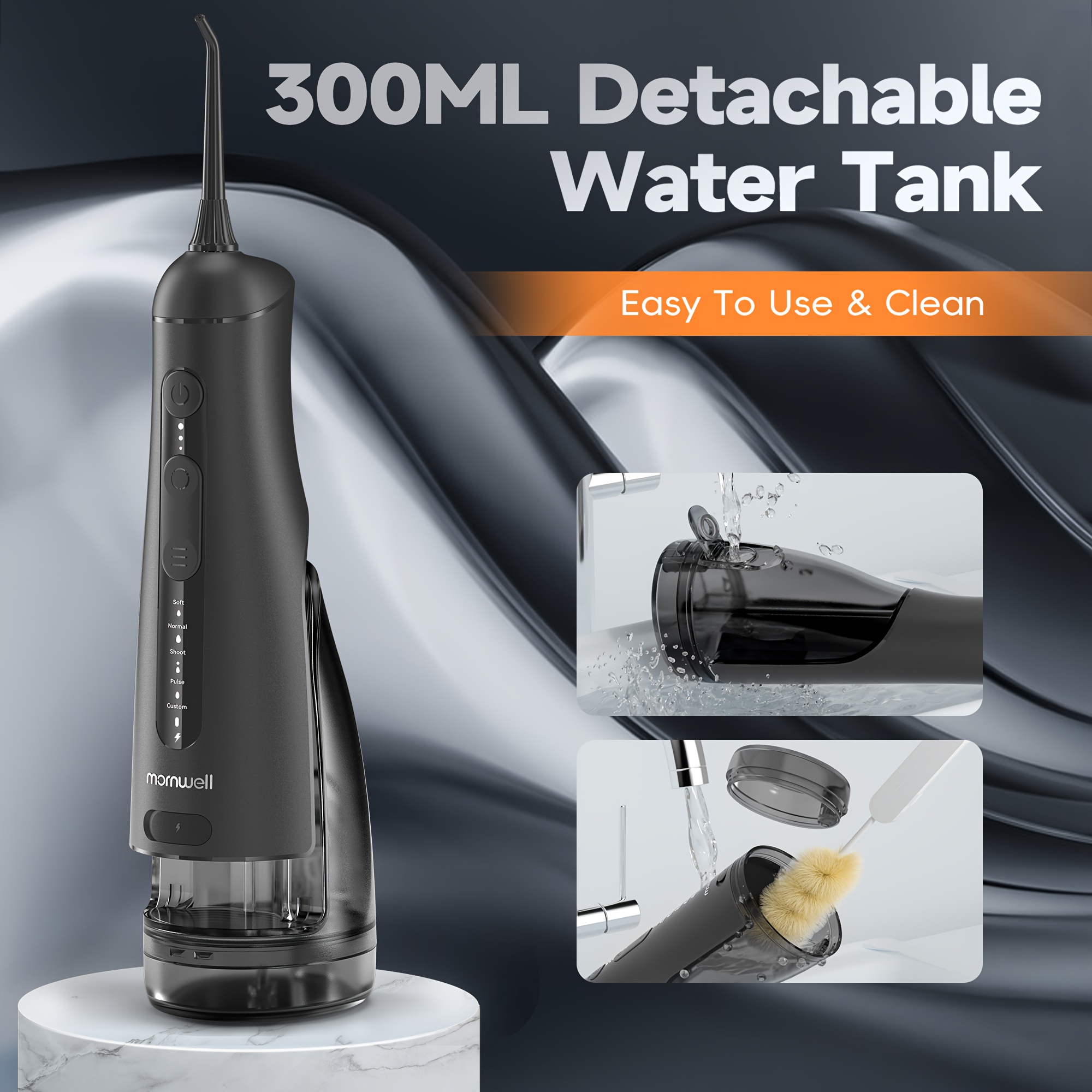 Portable Water Flosser with 5 Modes and 3 Levels