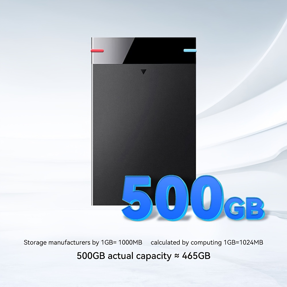 Compact External Hard Drives, 500G Portable Drives, USB 3.0 High-Speed Read And Write, Portable External Storage Drives, Mechanical Hard Drives, Compatible with Laptops, Smartphones, And Computers. 3 Compact External Hard Drives, 500G Portable Drives, USB 3.0 High-Speed Read And Write, Portable External Storage Drives, Mechanical Hard Drives, Compatible with Laptops, Smartphones, And Computers. - Image 3