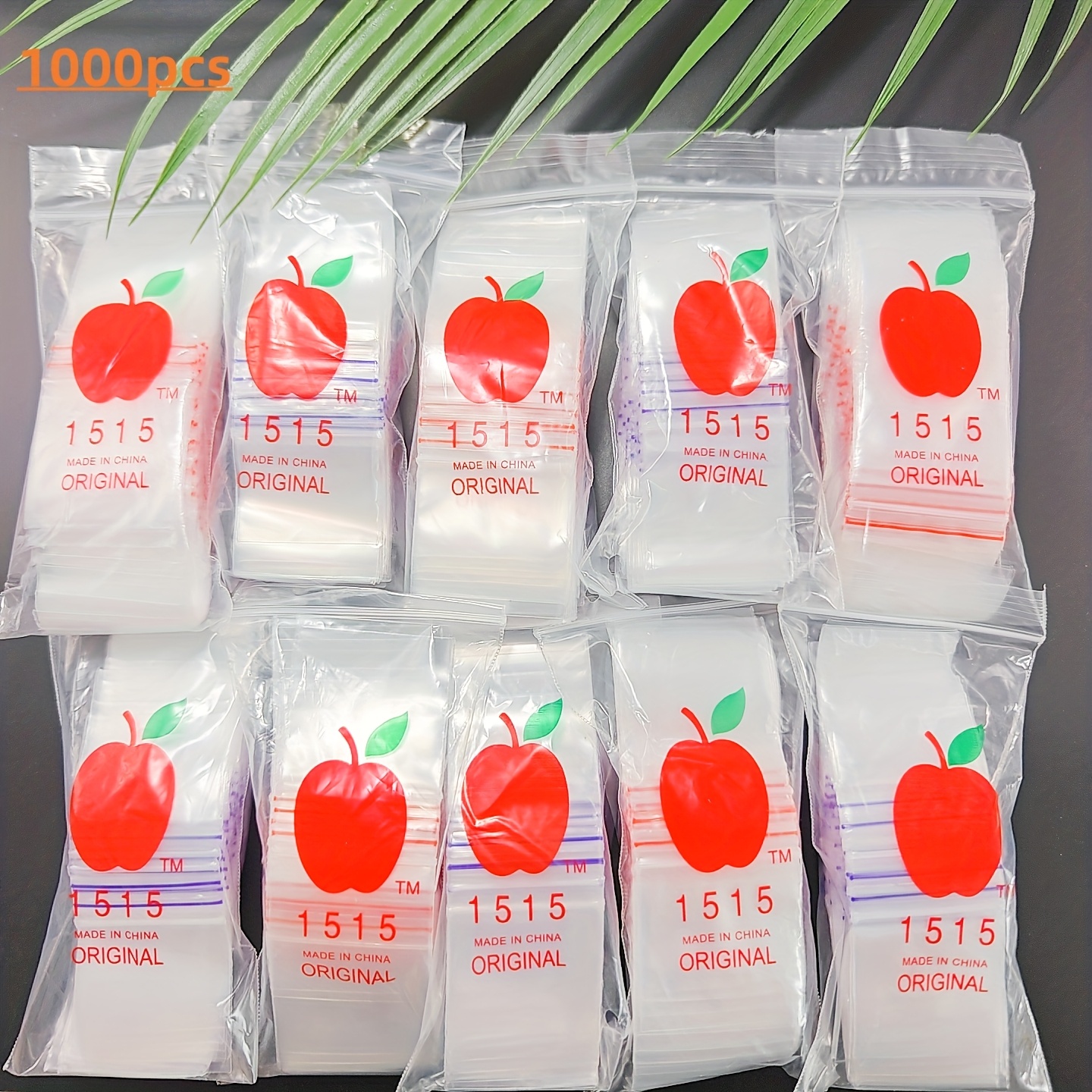 TEMU 1000pcs Of Self-sealing Bags (red, Blue, Green, With Threads), Size 3.8cm/1.5inch * 3.8cm/1.5inch, Moisture-proof And Dust-proof Bags, Suitable