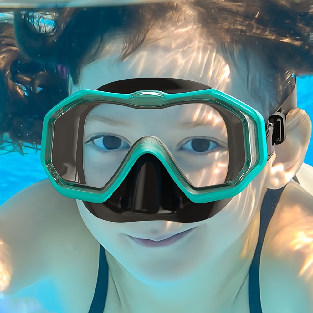 

Kids Snorkel Mask 3 Windows Panoramic Hd Three-lens Adjustable Snorkeling Swimming Diving For Youth And Child