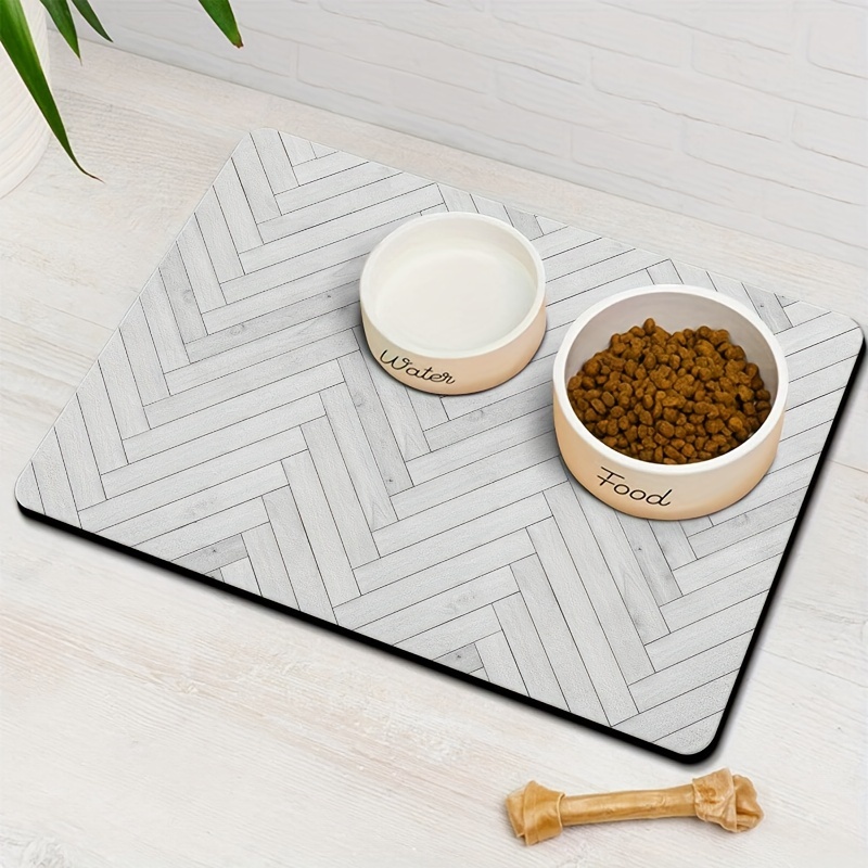 

Pet Feeding Mat For Floors, Absorbent Leak Proof Dog Food Mat, Quick Dry Dog Bowl Mat For Food And Water, Easy To Clean Pet Placemat