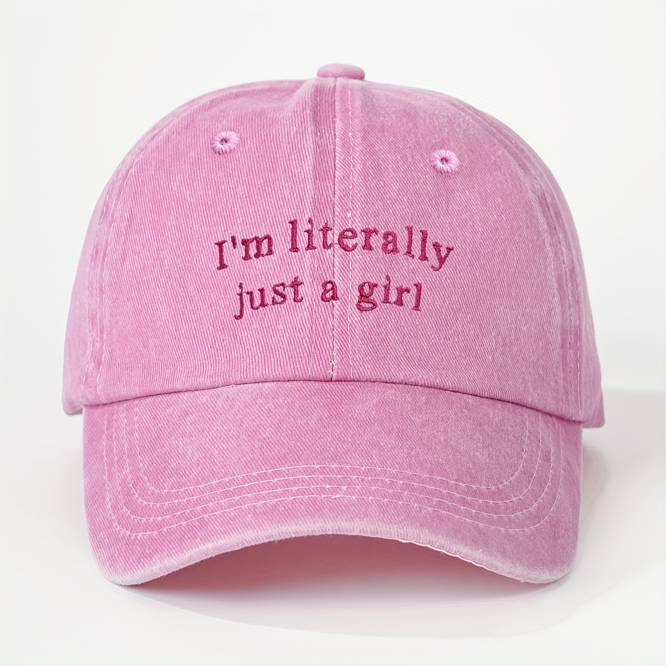 E-shop Bestickte "Ich bin einfach nur eine gewaschene Baseballkappe" Unisex Trucker Hat Atmungsaktiv Verstellbar Golf Damen Sommermode Gebogene Krempe