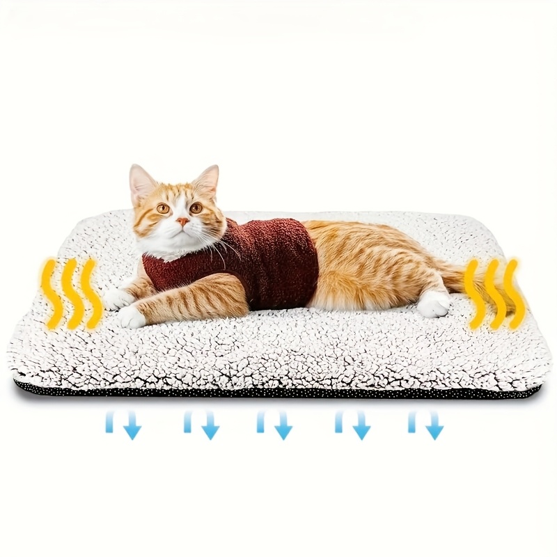 TEMU Warm Cat Bed, Comfortable Thermal Mat, Extra Warm Pet Pad, Suitable For Indoor & Outdoor Pets, Removable Cover, Safe Non-slip Bottom, Washable, Non-electric Heating
