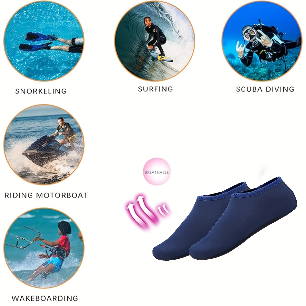 quick dry soft anti slip breathable water socks swimming Temu