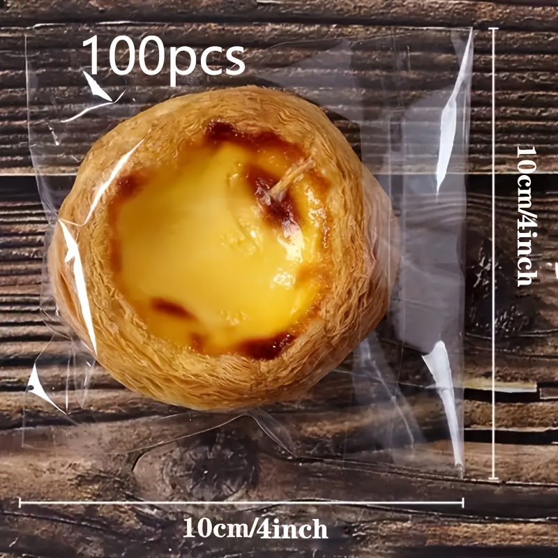 TEMU 100 Stück Klare Selbstversiegelnde Keksbeutel - Wiederverschließbare Cellophan-Beutel für Geschenke, 3x3 bis 6x6 Zoll - Ideal für Verpackung von